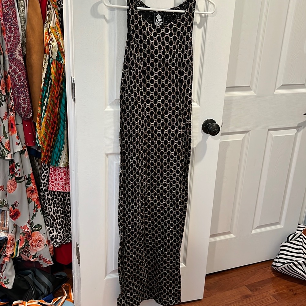 Black and Gold Long Maxi Dress